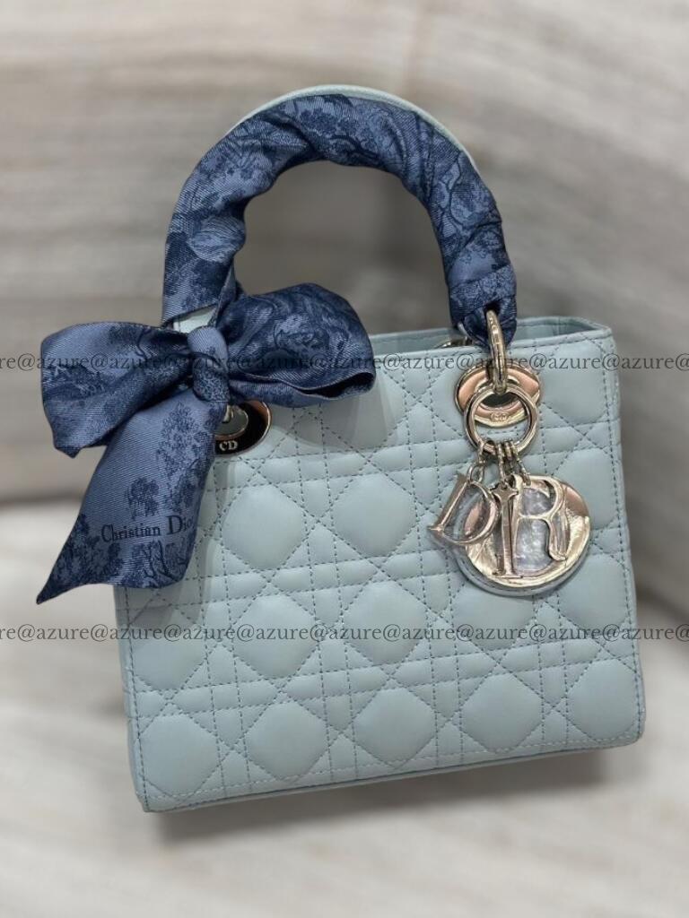 直営店 DIOR 新作 LADY DIOR MY ABCDIOR バック ブルー SMALL